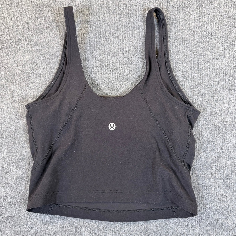Lululemon Align Tank Top Black Nulu Yoga Bra Camisole LW1CW4S Size 4